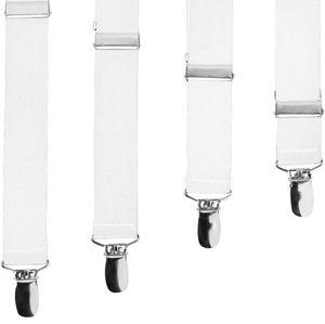 4 pack-Bed Sheet Fastener Suspenders - Heavy Duty, Adjustable,Straight